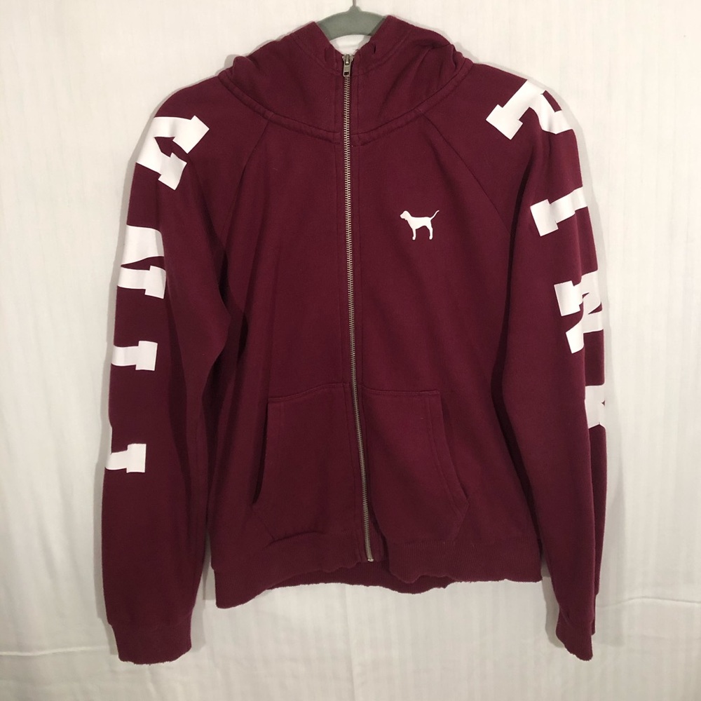 maroon PINK zip up